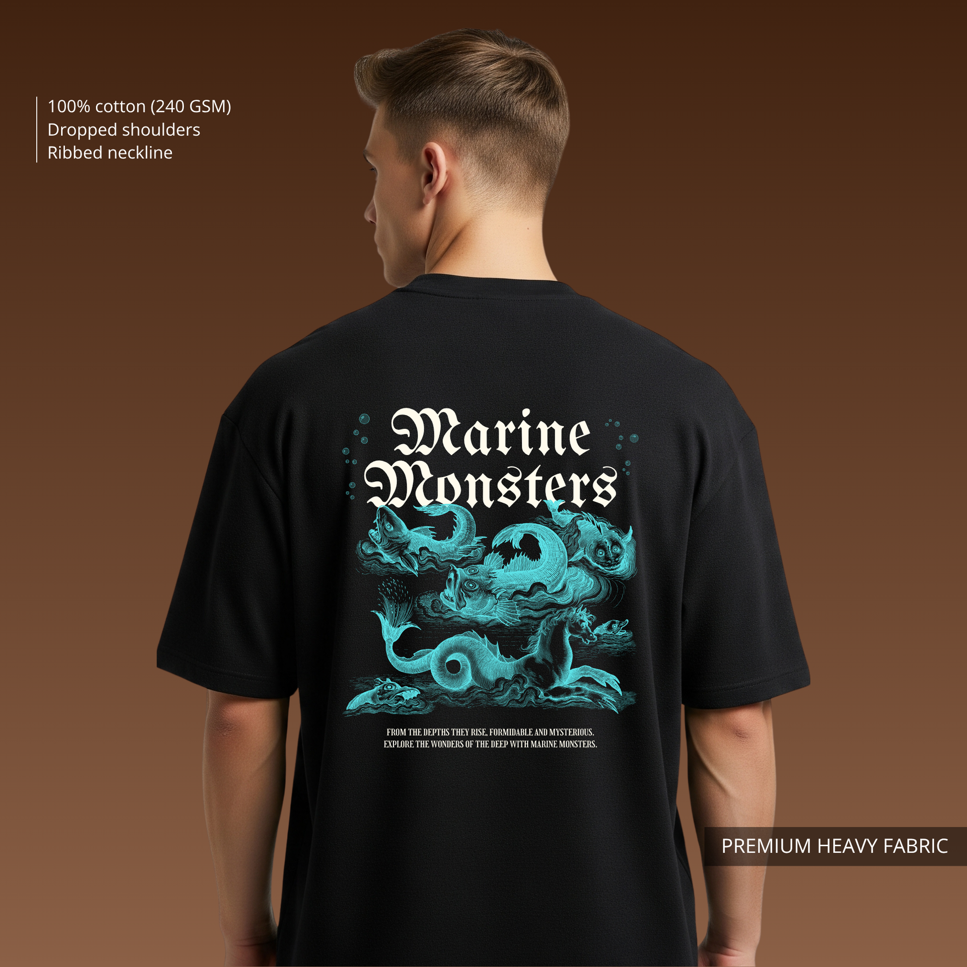 Marine monsters - Premium Oversized T-shirt