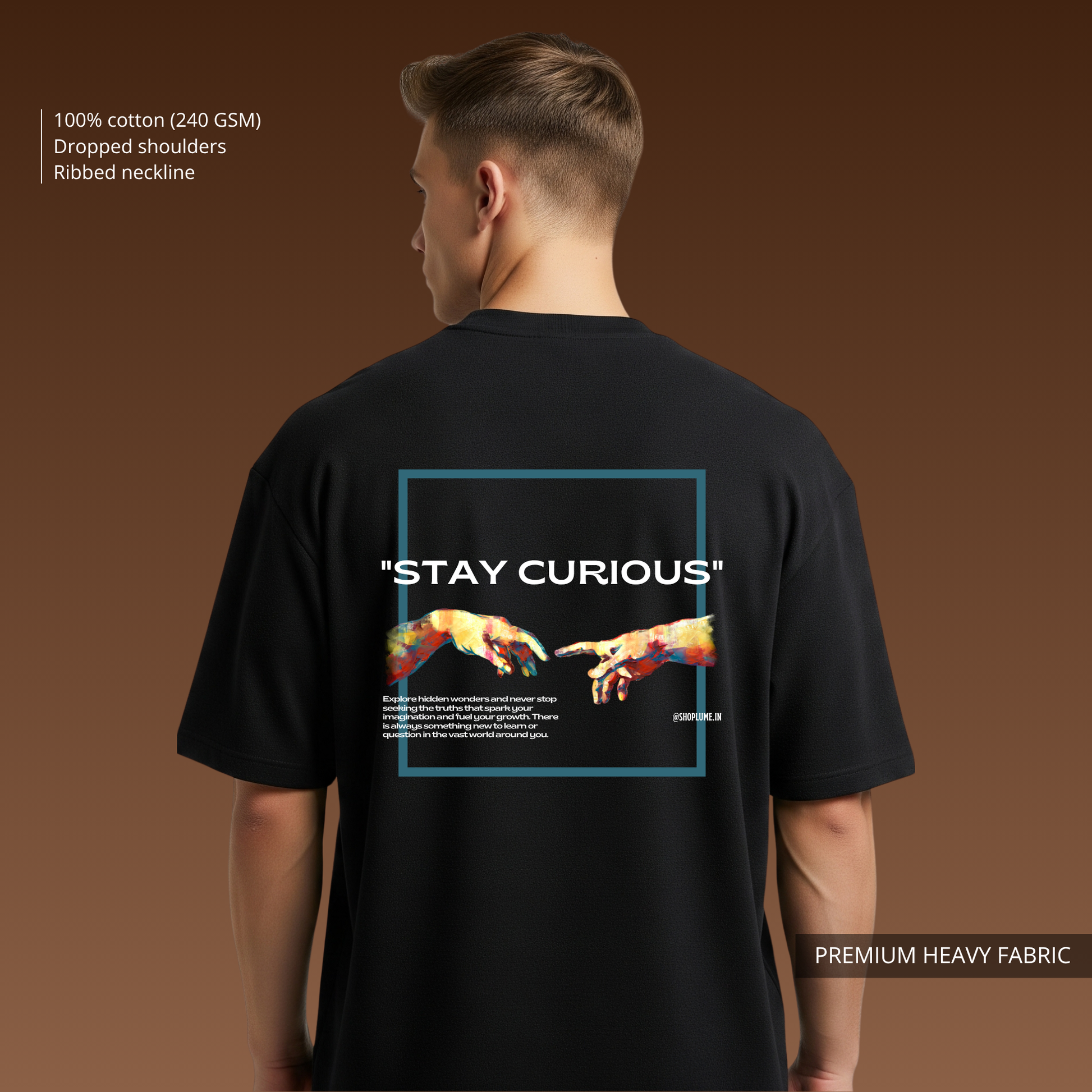 STAY CURIOUS - Premium Oversized T-shirt