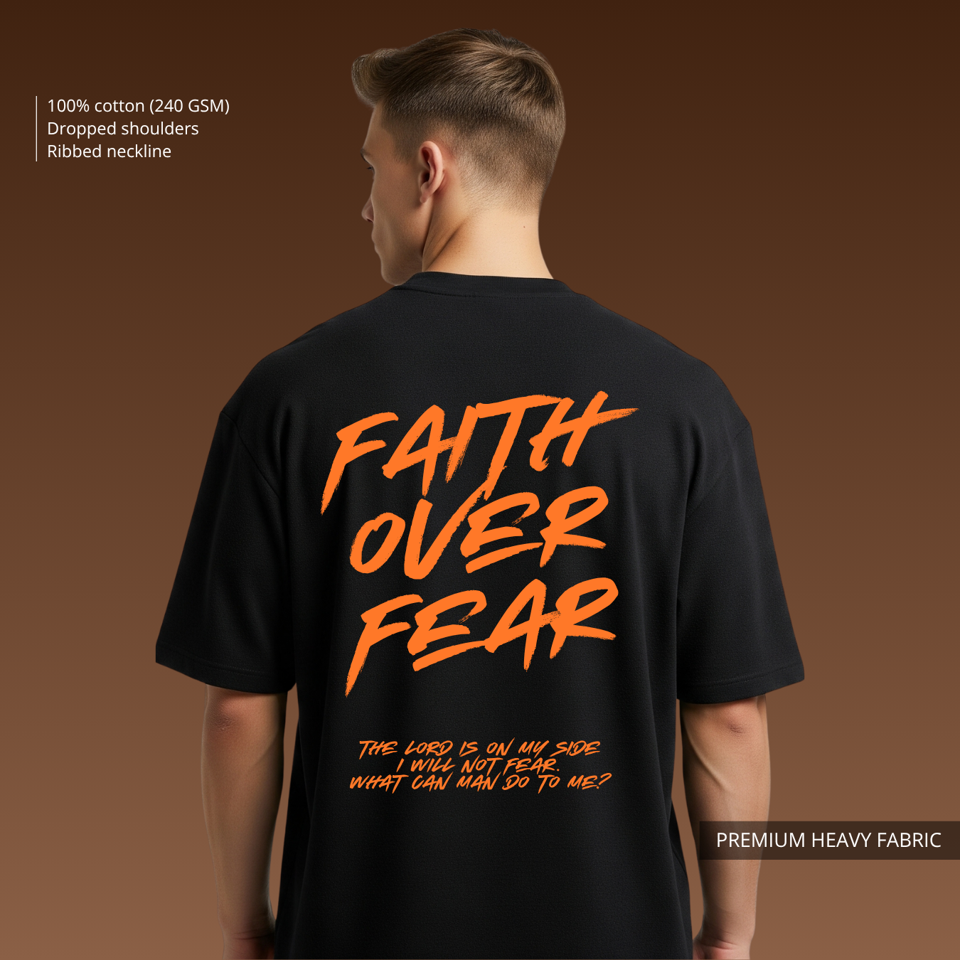 FAITH OVER FEAR - - Premium Oversized T-shirt